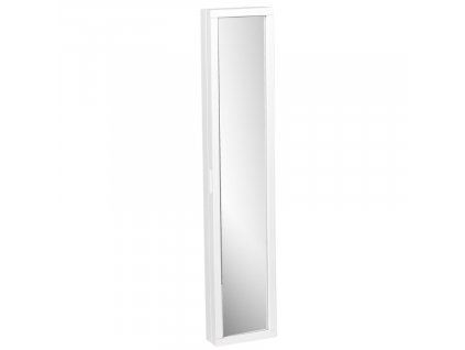 Fehérre lakkozott tükör kulcstartó doboz ROWICO CONFETTI 90 x 18 cm