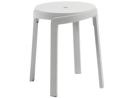 Fehér műanyag kerti zsámoly Stack Mini 36,5 cm