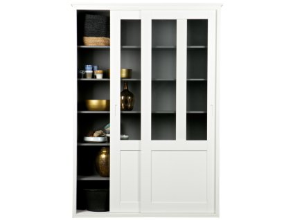 370759 bila drevena vitrina vancy 208 x 147 cm