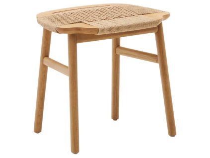 Tölgyfa zsámoly fonott Kave Home Enit 43 cm