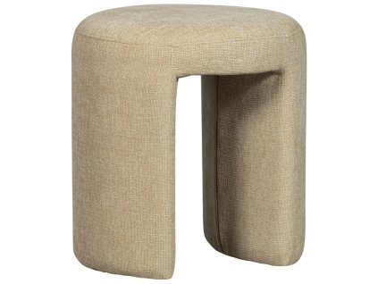 Bézs kárpitozott Charlotte zsámoly 47 cm