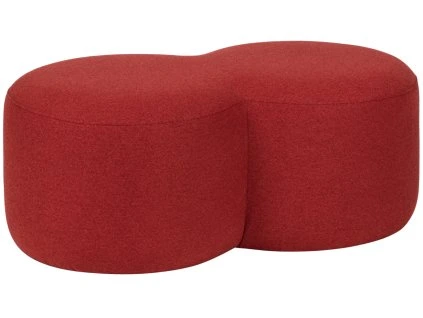 Piros kárpitozott Umbo puff, 88 x 55 cm