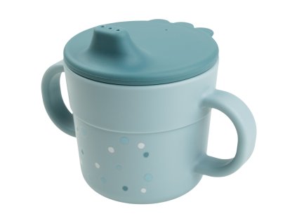 369182 modry plastovy hrnecek s pitkem done by deer happy dots