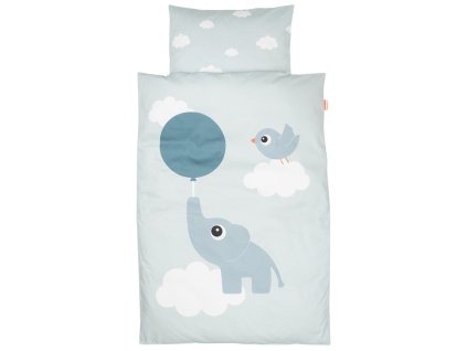 402933 modre bavlnene detske povleceni done by deer elphee junior 100 x 140 cm