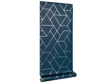 169346 5 tmave modra tapeta na zed kave home gea 10 x 0 5 m