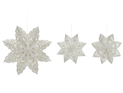 395024 set tri papirovych vanocnich ozdob star