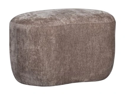 Barna-szürke kárpitozott Popule puff 46 cm