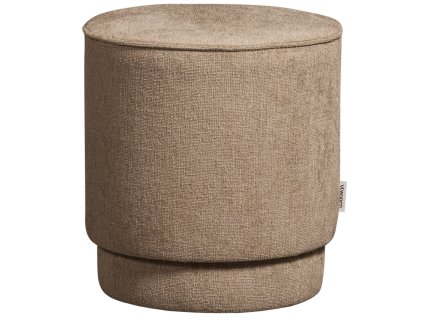 Világosbarna kárpitozott Pearlo puff 40 cm