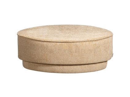 Világos bézs kárpitozott Pearlo puff 80 cm