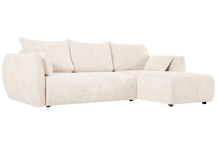 393815 11 svetle bezova calounena rozkladaci pohovka cosmopolitan design matera 253 cm prava