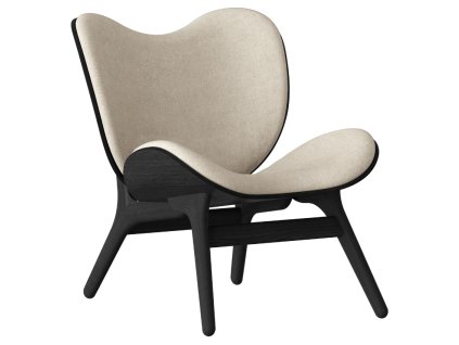 450744 cerne dubove kreslo a conversation piece s bilym calounenim