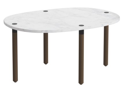 447960 3 sedobily mramorovy nizky konferencni stolek tuk 71 5 x 52 cm s tmavou dubovou podnozi