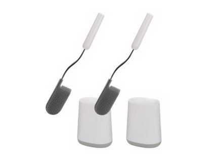 413269 sada dvou bilo sedych plastovych wc stetek flex lite