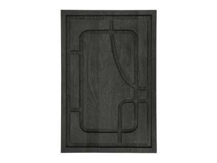442815 2 cerna drevena nastenna dekorace kuzai 90 x 60 cm
