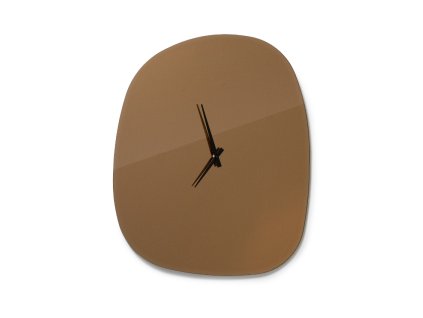 443082 hnede sklenene nastenne hodiny amber 60 x 50 cm