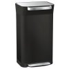 411265 cerny kovovy odpadkovy kos s uhlikovym filtrem titan 30 l