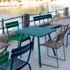 412297 1 sedozeleny kovovy stul fermob luxembourg 80 x 80 cm