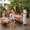 452154 3 hnedy kovovy skladaci stul fermob caractere 128 x 90 cm