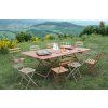 452154 5 hnedy kovovy skladaci stul fermob caractere 128 x 90 cm