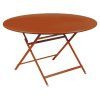 452577 oranzovy kovovy skladaci stul fermob caractere 128 cm