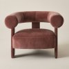 Rózsaszín kárpitozott karosszék SABANA