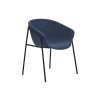 Sötétkék szövet étkezőszék Teulat Ölelés