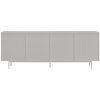 Világosszürke lakkozott komód Teulat Sierra 211 x 47 cm