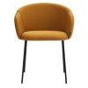 Mustársárga kárpitozott étkezőszék Teulat Add II.