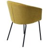 Mustársárga kárpitozott étkezőszék Unique Furniture Easton