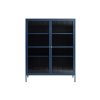 Kék fém vitrin Unique Furniture Bronco 140 x 111 cm