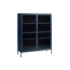 Kék fém vitrin Unique Furniture Bronco 140 x 111 cm