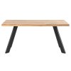 Tölgyfa étkezőasztal Somcasa Lucina 200 x 100 cm fekete alappal