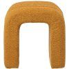Sárga bouclé puff Somcasa Edy 42 x 42 cm