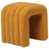 Sárga bouclé puff Somcasa Edy 42 x 42 cm