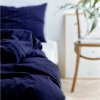 Sötétkék pamut ágynemű garnitúra Noble 140 x 200 cm