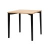 Fából készült étkezőasztal RAGABA TRIVENTI 80 x 80 cm, fekete talapzattal