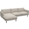 FLEXLUX BOLZANO bézs színű, kárpitozott sarokkanapé, 261 cm, balos