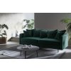 Kék-zöld bársony háromszemélyes Ghado Esme kanapé 214 cm