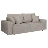 Világosszürke szövet háromszemélyes Ghado Melow kihúzható kanapé 250 cm