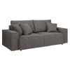 Szürke szövet háromszemélyes Ghado Melow kihúzható kanapé 250 cm