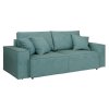 Kék-zöld szövet háromszemélyes, kihúzható Ghado Melow kanapé, 250 cm