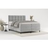 Világosszürke kárpitozott ágy URBANEO 140 x 200 cm, boxspring