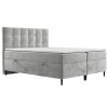 Világosszürke kárpitozott ágy URBANEO 140 x 200 cm, boxspring