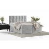 Világosszürke kárpitozott ESSENCE ágy 180 x 200 cm, boxspring