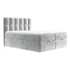 Világosszürke kárpitozott ESSENCE ágy 180 x 200 cm, boxspring