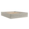Szürkésbézs kárpitozott ALVAR L kétszemélyes ágy 160 x 200 cm-es ágyneműtartóval