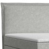 Szürke kárpitozott CALMA boxspring ágy 140 x 200 cm