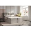 Bézs bársony boxspring ágy PILLAR 160 x 200 cm