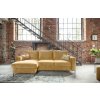 Mustársárga bársony sarokkanapé Miuform Lofty Lilly 236 cm, balos
