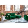 Zöld bársony sarokülő kanapé Miuform Lofty Lilly 236 cm, jobb oldali